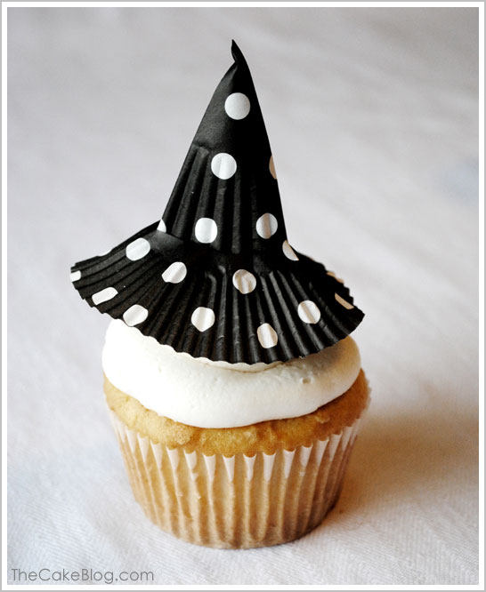 Cupcake Liner Witch Hats  |  TheCakeBlog.com