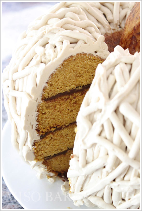 Rustic Pumpkin Cake with Chocolate Ganache