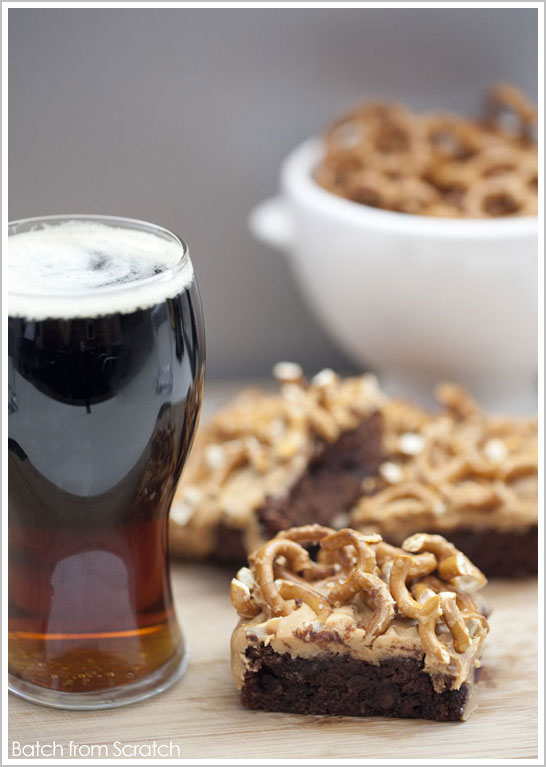 Black & Tan Beer and Pretzel Brownies Black & Tan Beer and Pretzel Brownies