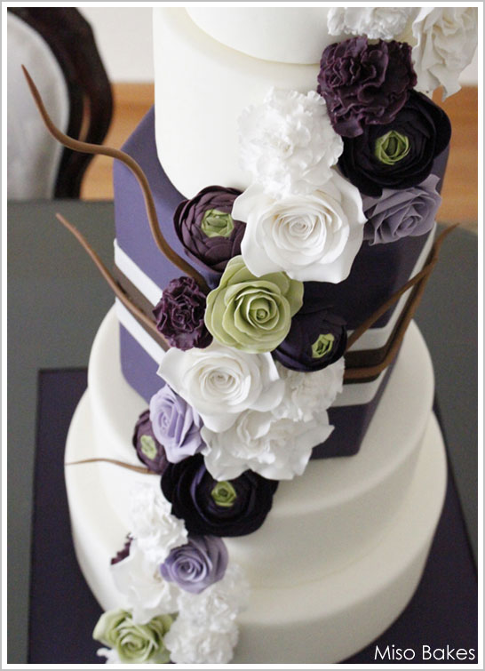 Elegant Sugar Flower Bridal Cake