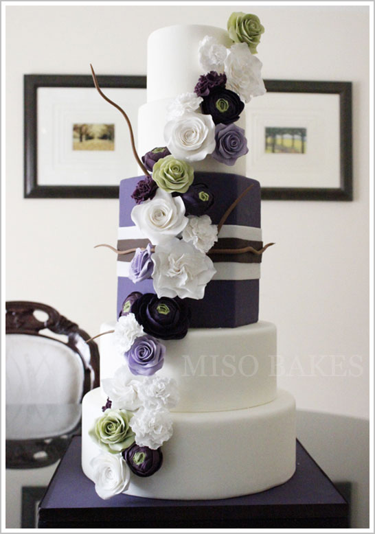 Elegant Sugar Flower Wedding Cake