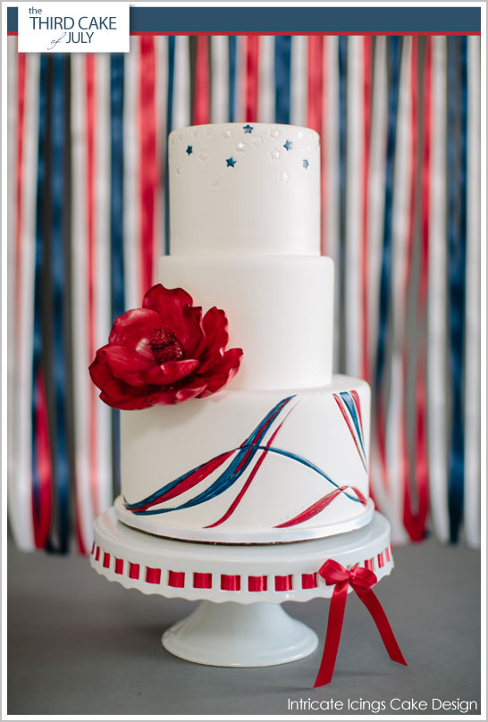Red, White & Blue Ribbons by Intricate Icings | TheCakeBlog.com Red, White & Blue Ribbons by Intricate Icings | TheCakeBlog.com