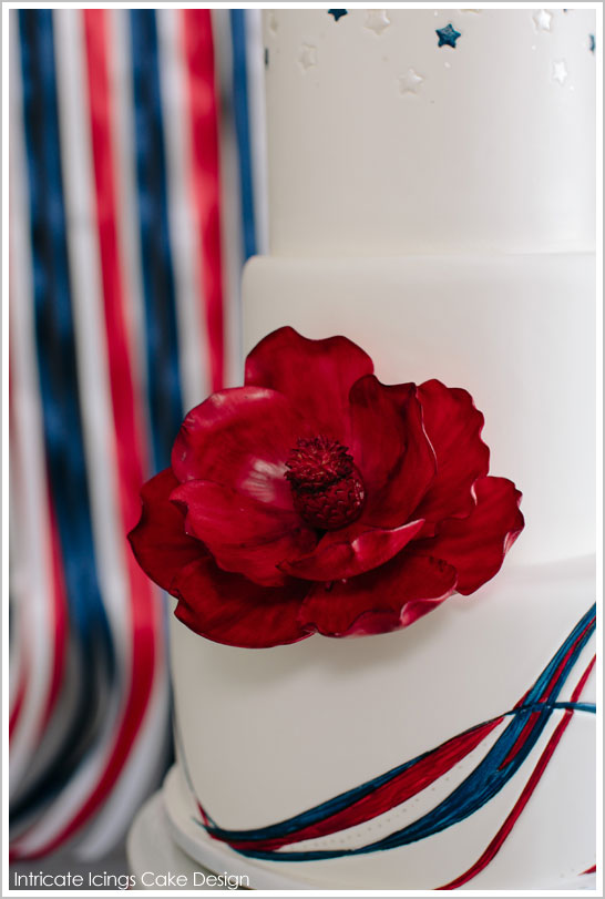 Red, White & Blue Ribbons by Intricate Icings | TheCakeBlog.com Red, White & Blue Ribbons by Intricate Icings | TheCakeBlog.com
