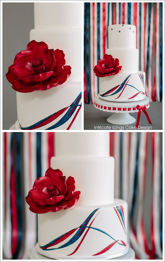 Red, White & Blue Ribbons by Intricate Icings | TheCakeBlog.com Red, White & Blue Ribbons by Intricate Icings | TheCakeBlog.com