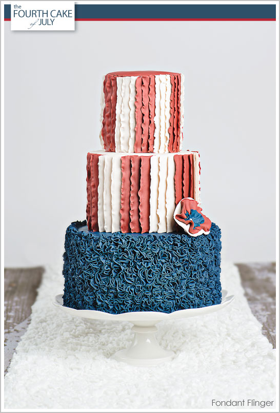 Ruffled Flag Cake by Fondant Flinger | The Cake Blog Ruffled Flag Cake by Fondant Flinger | The Cake Blog