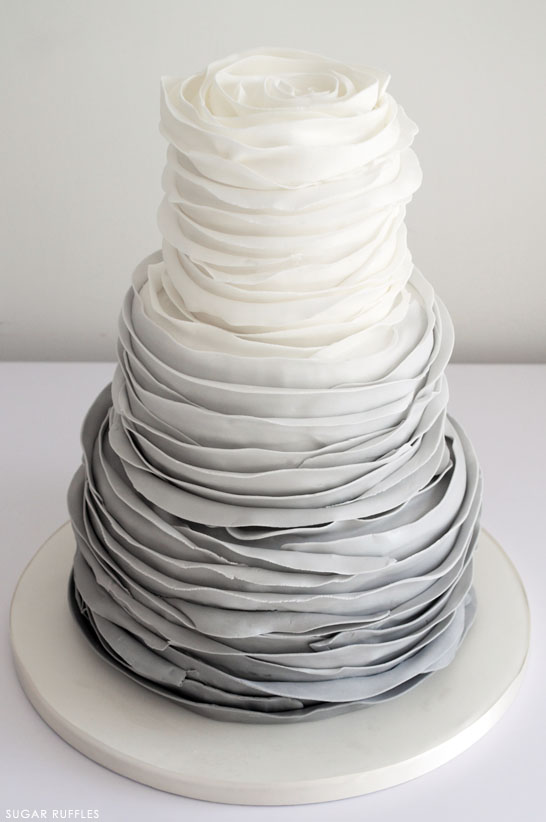 Minimalist Wedding Cake by Sugar Ruffles 