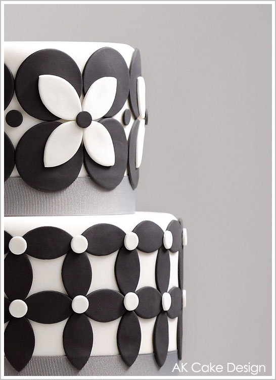 Black & White Geometric Pattern by AK Cake Design