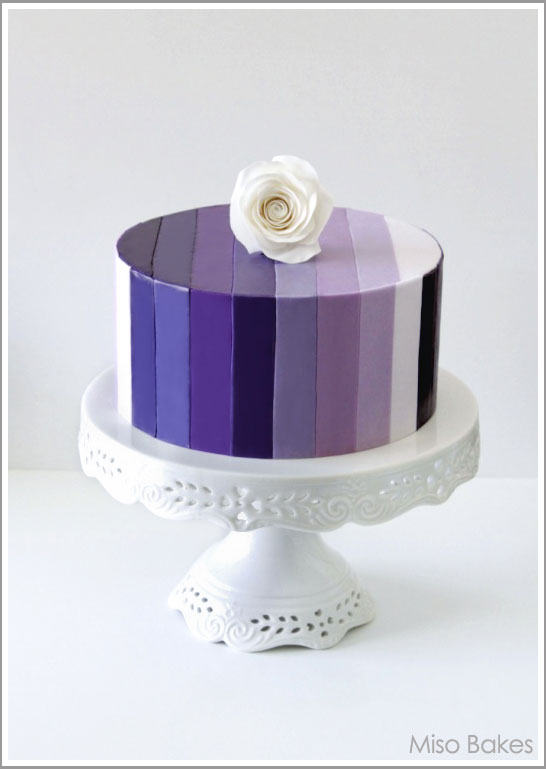 Purple Ombre Cake by Miso Bakes