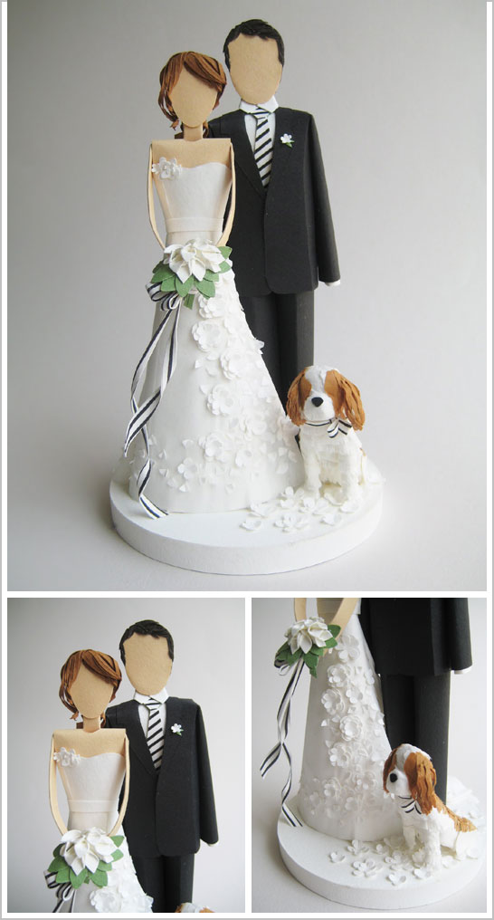 Paper Wedding Cake Topper