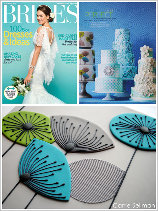 Retro Flower Cake by Carrie Sellman for BRIDES Magazine