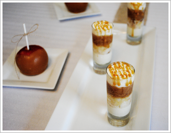 Caramel Apple Cake Shooters by The Cake Blog