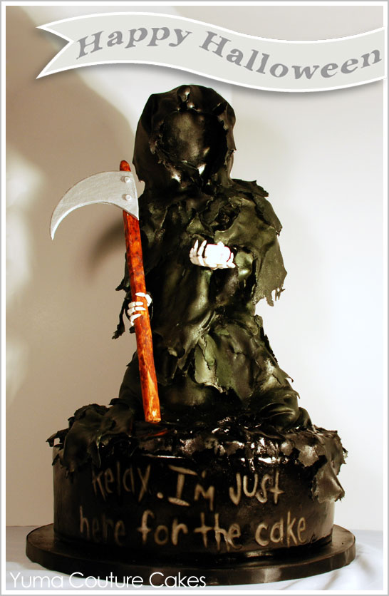 Grim Reaper Halloween Cake