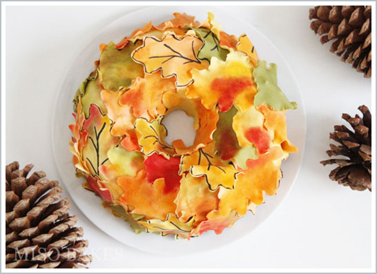 3D Autumn Wreath Cake Tutorial