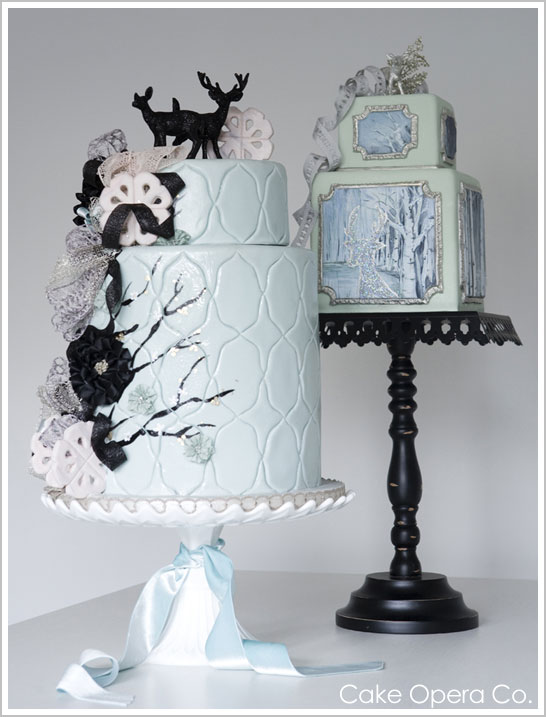 Elegant Winter Wedding Cake by Cake Opera