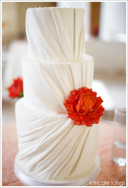 Dress Ruching Bridal Cake