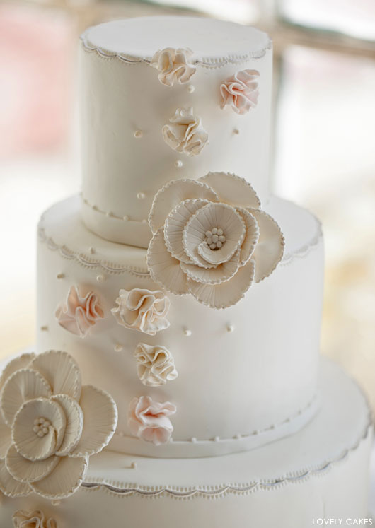 Romantic Blush Wedding Cake | by Lovely Cakes