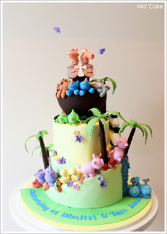 Noah's Ark Buttercream Baby Shower Cake - CakeCentral.com