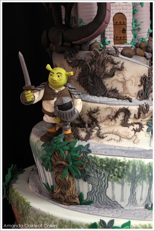 Shrek and Sleeping Beauty Castle Cake