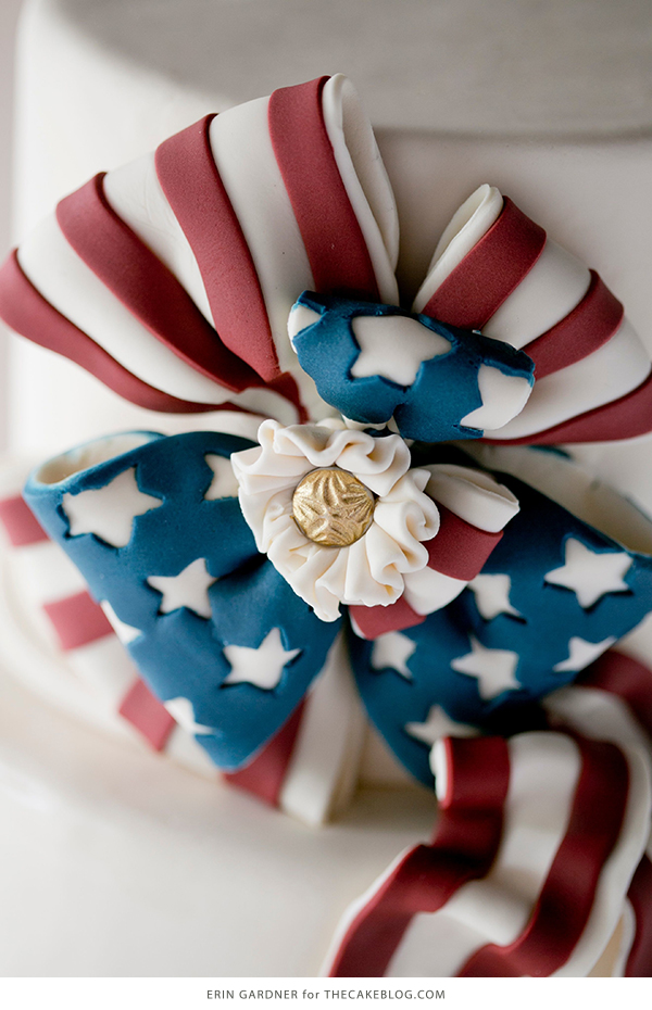 Vintage American Patriotic Bunting Cake | by Erin Gardner for TheCakeBlog.com