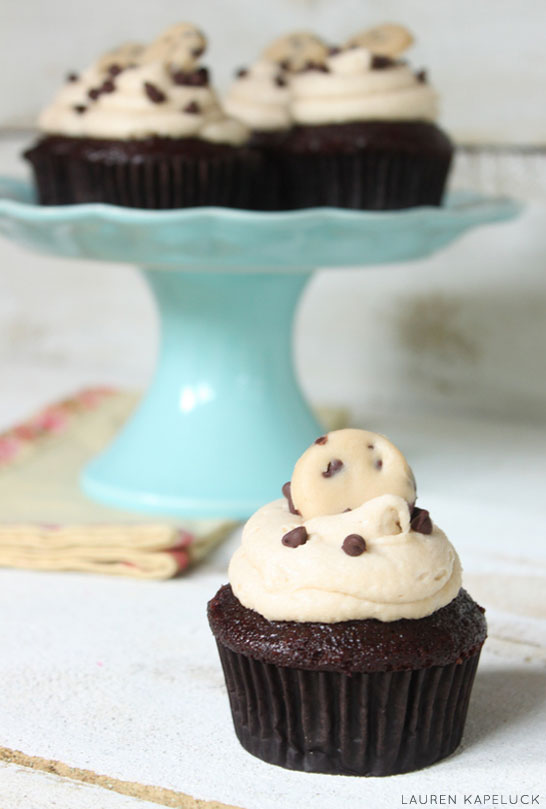 Triple Cookie Dough Cupcakes | by Lauren Kapeluck for TheCakeBlog.com