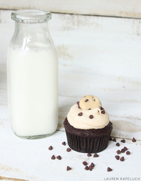 Triple Cookie Dough Cupcakes | by Lauren Kapeluck for TheCakeBlog.com