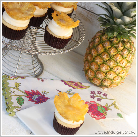 Tropical Pineapple Cupcake Recipe by Lauren Kapeluck  |  TheCakeBlog.com