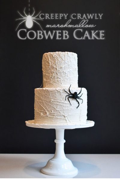 Marshmallow Spiderweb Cake
