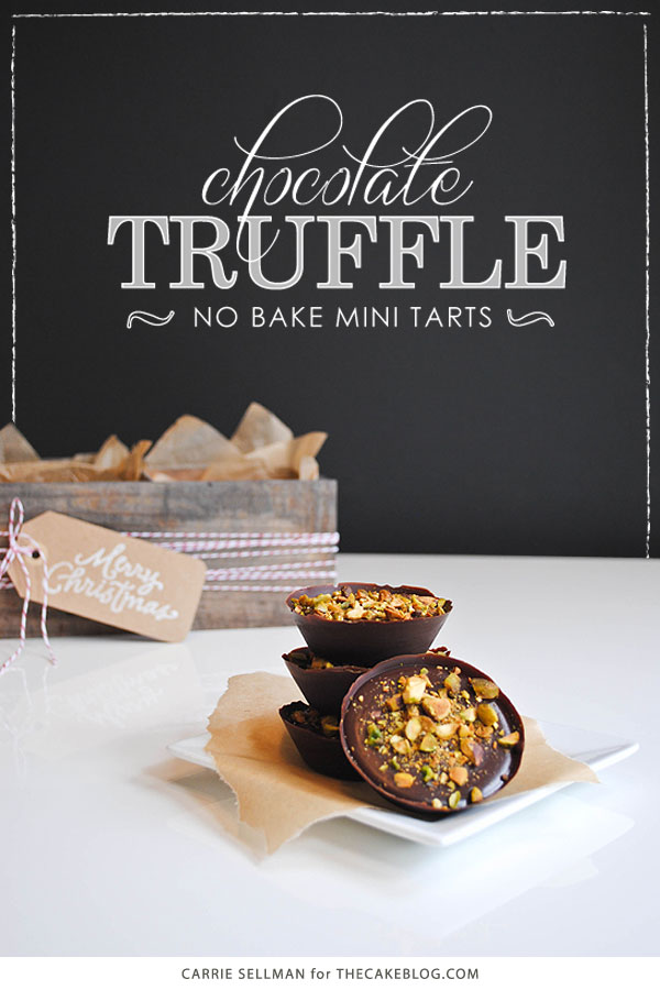 No Bake Chocolate Truffle Tarts  | perfect for holiday gift giving  | by Carrie Sellman for TheCakeBlog.com