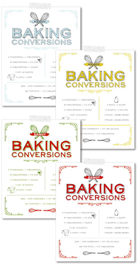 Free Kitchen Conversion Chart