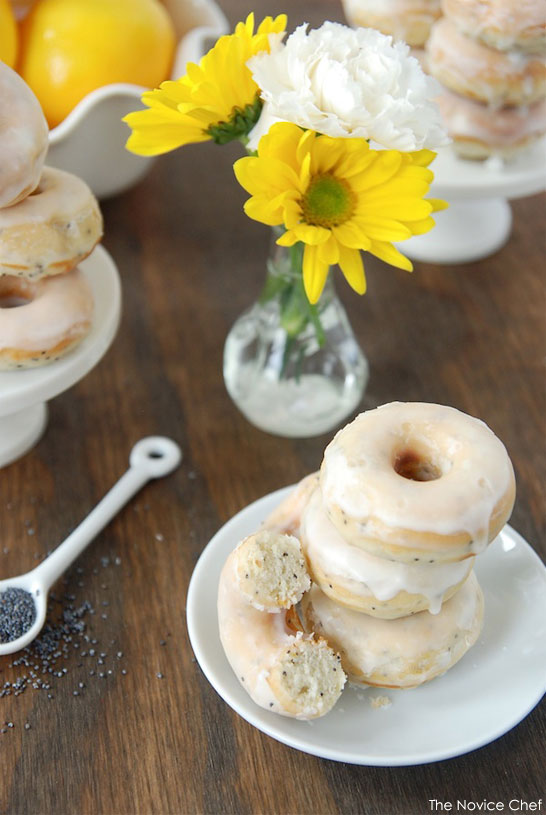 Lemon Poppyseed Mini Donuts  |  TheCakeBlog.com