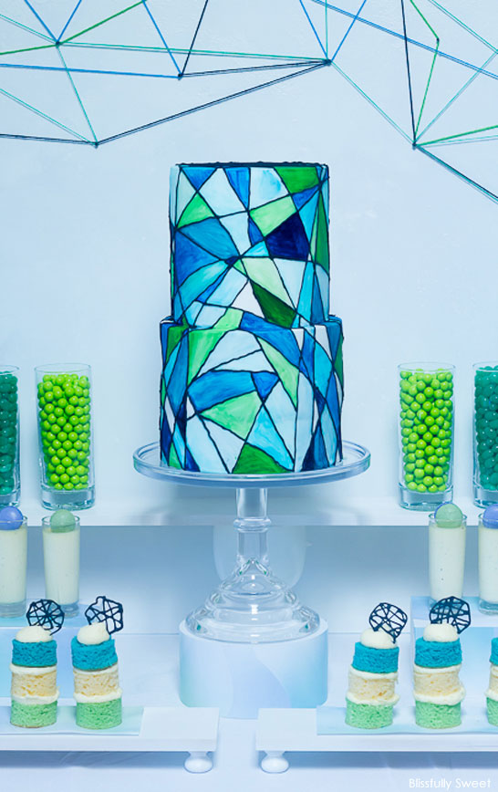 Stained Glass First Communion Dessert Table