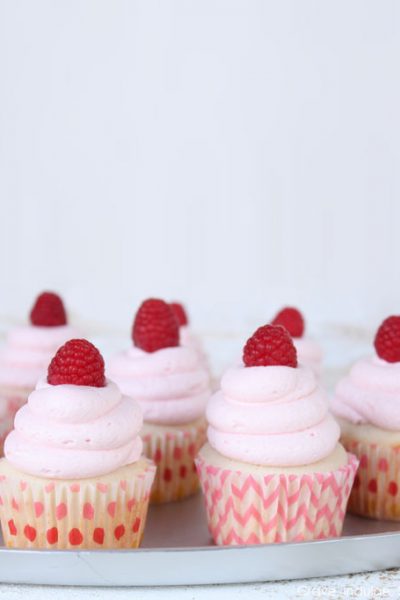 Champagne & Raspberry Cupcakes