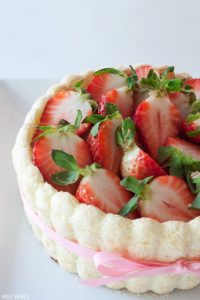 Cheesecake wrapped with Ladyfingers by Miso Bakes  |  TheCakeBlog.com
