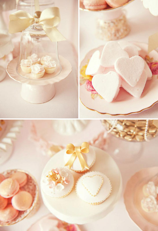 Pink & Gold Valentines Dessert Table  |  TheCakeBlog.com