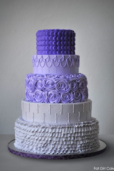Purple Ombre Buttercream Cake