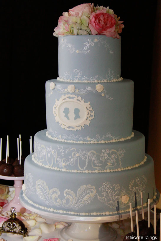 Blue Cameo Cake by Intricate Icings  |  TheCakeBlog.com
