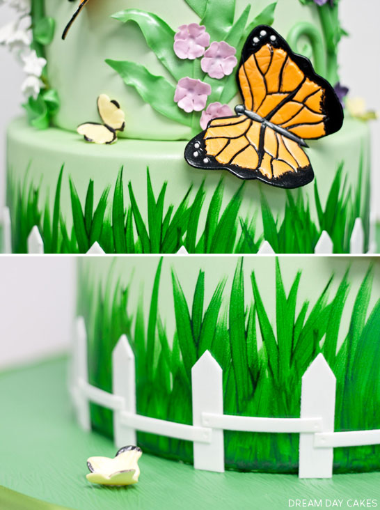 Butterfly Garden by Dream Day Cakes  |  TheCakeBlog.com