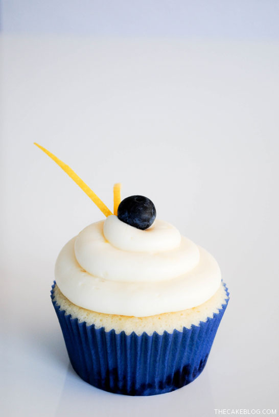 Lemon Blueberry Cupcake Recipe | TheCakeBlog.com