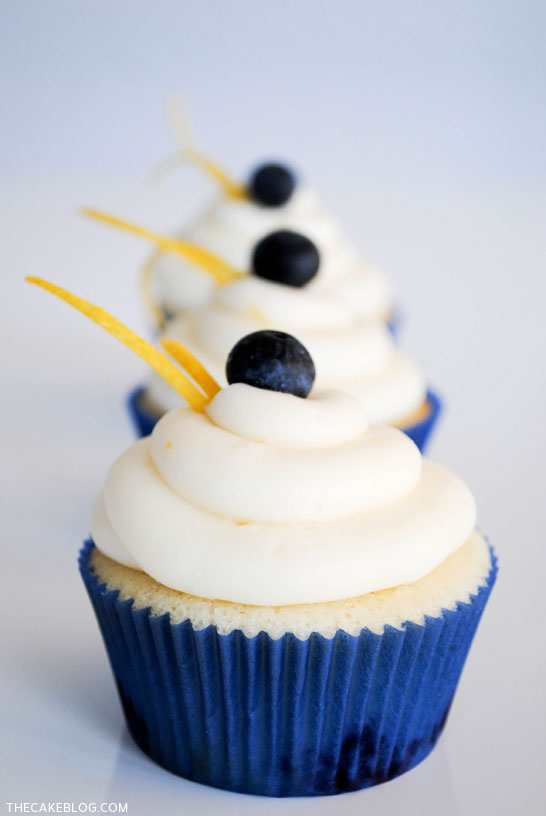 Lemon Blueberry Cupcake Recipe | TheCakeBlog.com