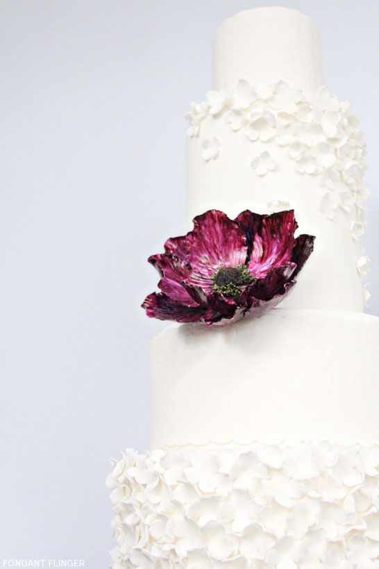 Purple Anemone Cake by Fondant Flinger  |  TheCakeBlog.com