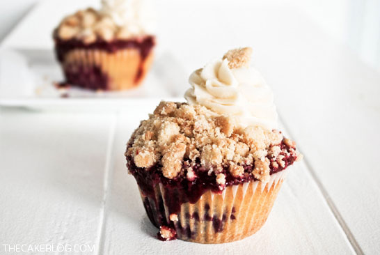 Blackberry Cobbler Cupcakes | TheCakeBlog.com