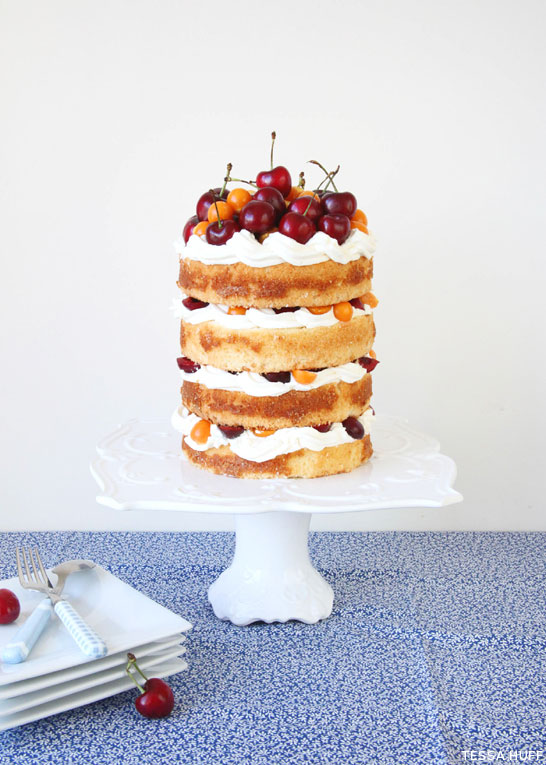 Fresh Cherry Cake | by Tessa Huff | TheCakeBlog.com