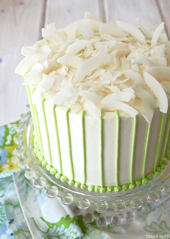 Coconut Lime Cake by Tessa Huff  |  TheCakeBlog.com