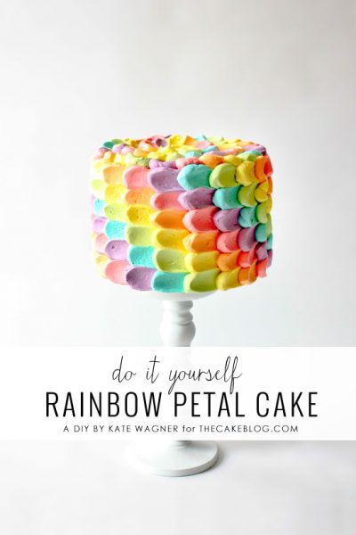 DIY Rainbow Petal Cake