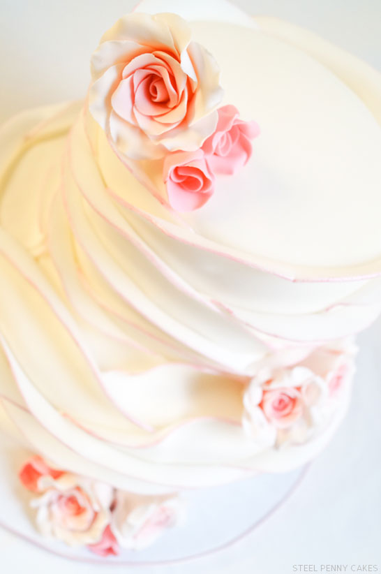 Rose Petal Cake |  by Steel Penny Cakes  |  TheCakeBlog.com