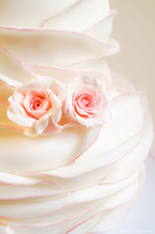 Rose Petal Cake |  by Steel Penny Cakes  |  TheCakeBlog.com