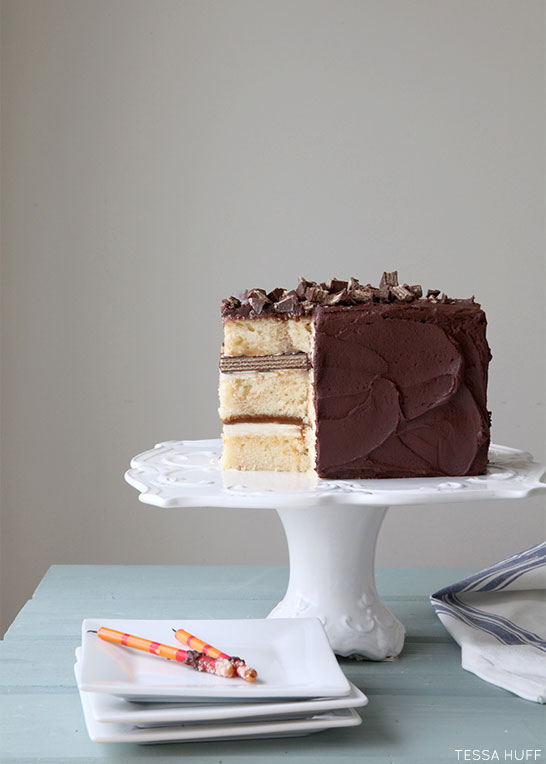 Ultimate Candy Bar Cake Recipe | by Tessa Huff | TheCakeBlog.com