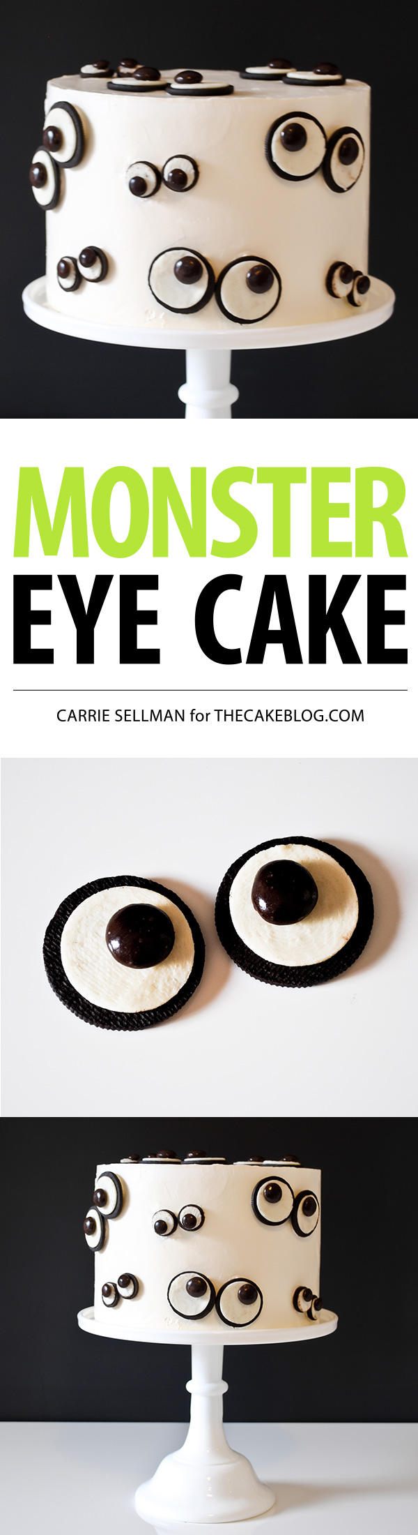 Easy Monster Eye Cake for Halloween | by Carrie Sellman for TheCakeBlog.com