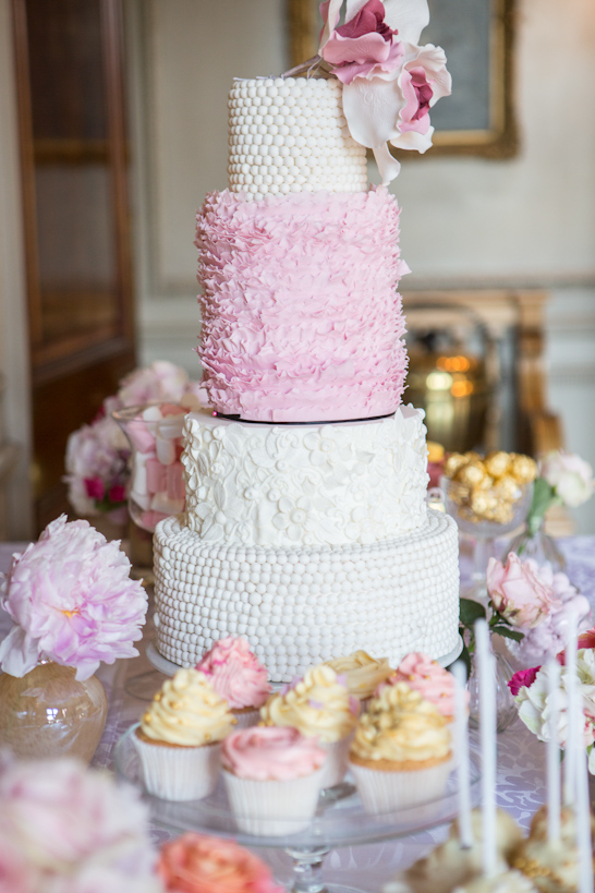 Pink & Gold Wedding Inspiration  |  by Baked In Caked Out  |  TheCakeBlog.com