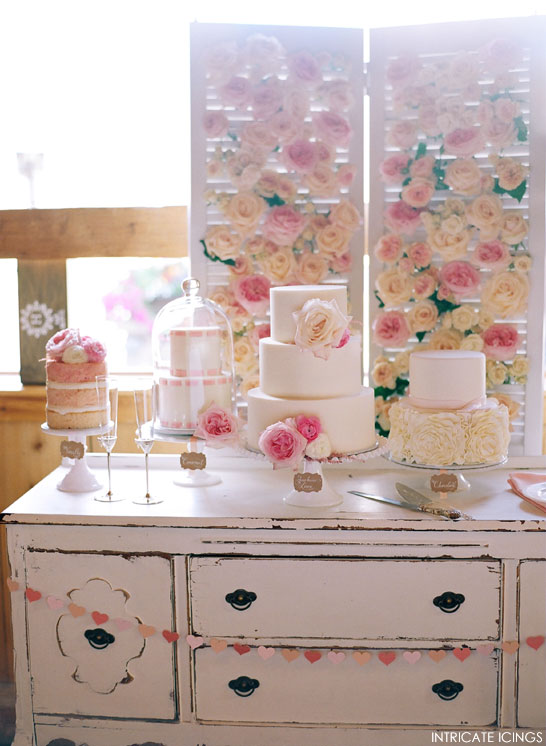 Rose Cake Display | by Intricate Icings | #PinkWeek on TheCakeBlog.com